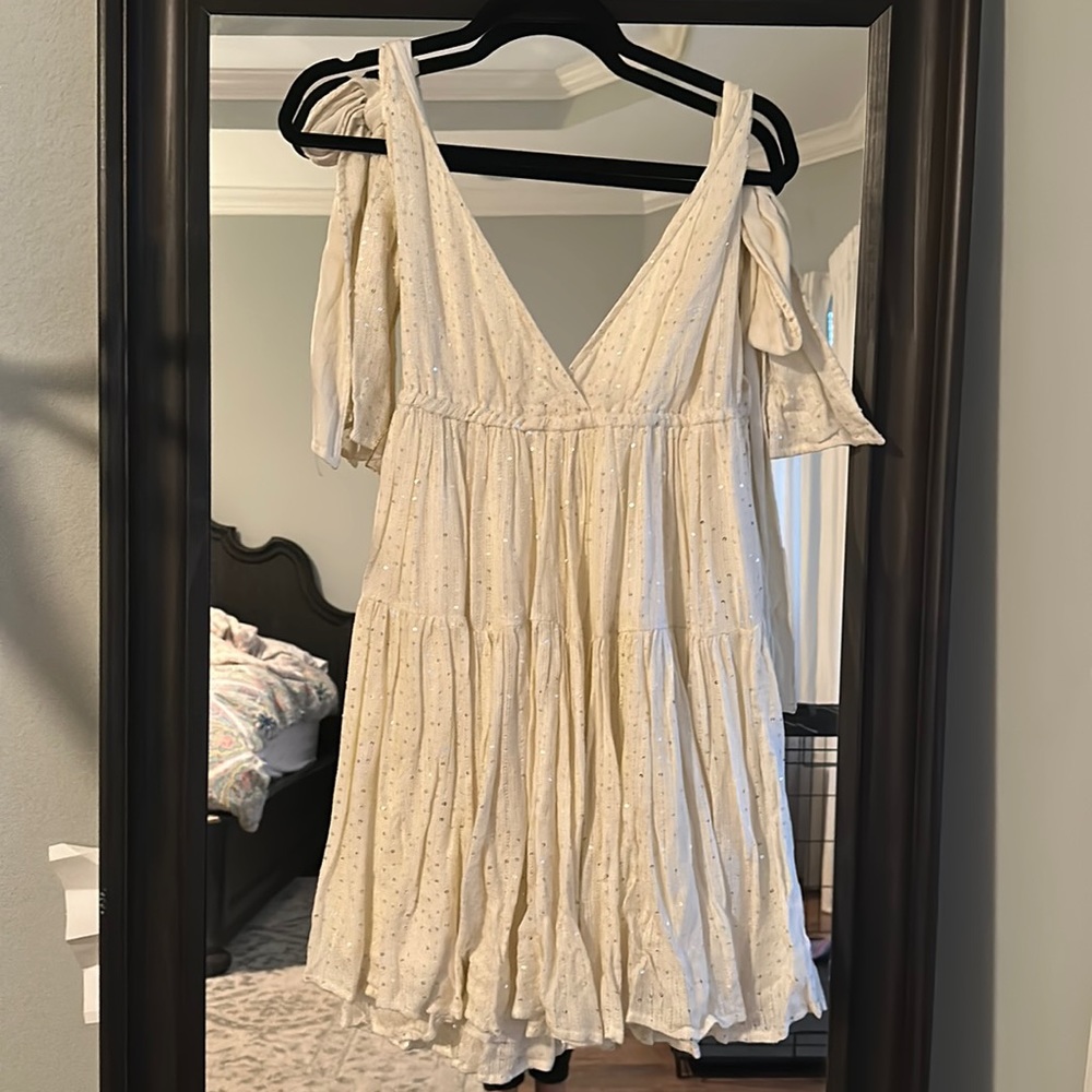 Sundress Fanya shirt in cream sparkle l/xl